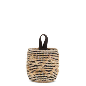 Nkuku Mannu Cotton and Hemp Wall Hung Basket Small